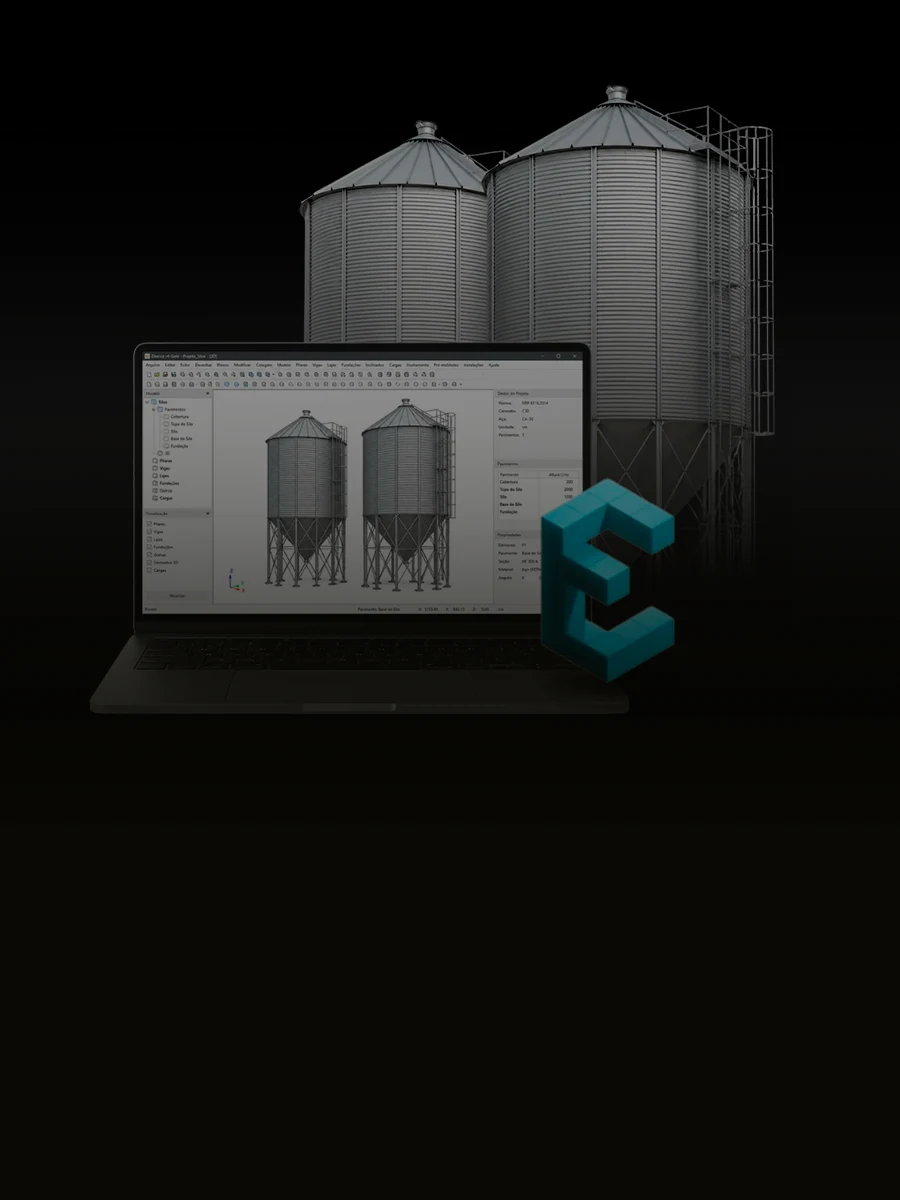 Silo pulmão e silo expedição no Eberick